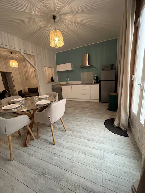 Cuisine équipée de la location étudiante